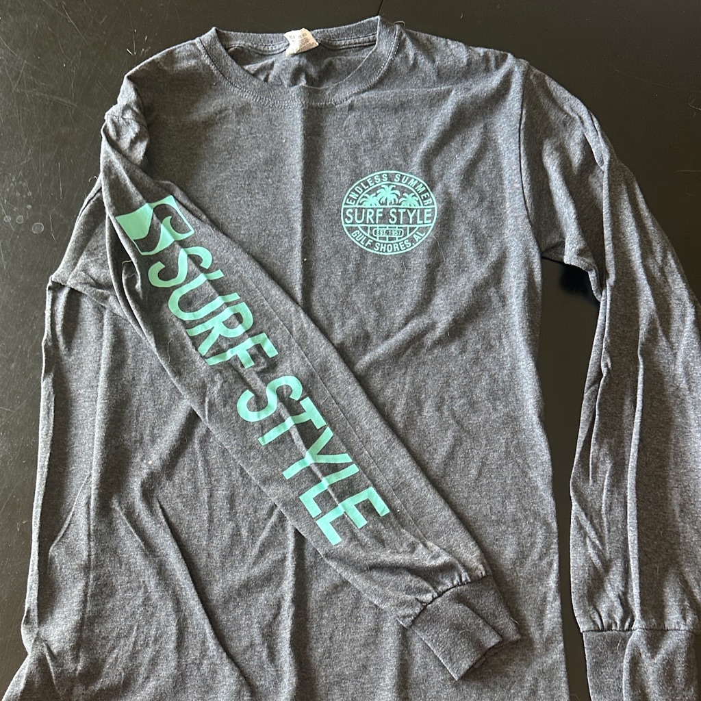 Fruit Of The Loom Gray Cotton Blend Shirt